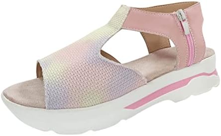 סנדלי אנפנג לנשים נשים אופנה טריזים מוצקים נעליים מזדמנים סנדלי פלטפורמה רומית בגודל 8.5 סנדלים לנשים