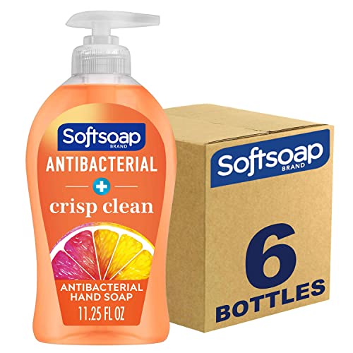 סבון ידיים נוזלי אנטיבקטריאלי רך, סבון ידיים ריח נקי פריך, 11.25 אונקיה, 6 חבילות וסבון ידיים נוזלי,