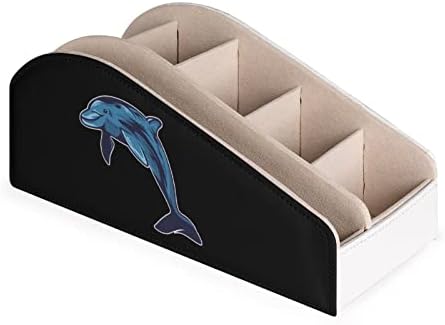 מחזיק בשלט רחוק של דולפין חמוד קופץ טלוויזיה עם 6 תאים מארגן אחסון שולחן קופסה לתיבה לקוסמטיקה