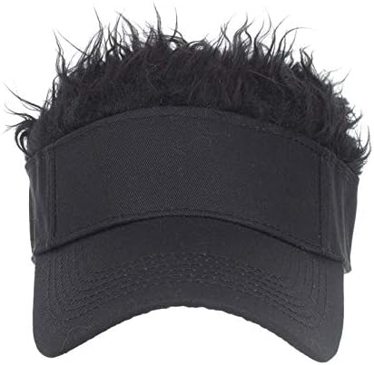 שיער חידוש לגברים מגן שמש כובע שמש עם פאה שיא אופנה כובע בייסבול מצחיק מתכוונן עם שיער לגברים ונשים