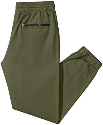 מכנסי ג'וג'רס אופנה לגברים של JMierr - מכנסי כותנה מזדמנים של מכנסי כותנה מכנסיים מכנסי טרנינג מחודדים מכנסיים