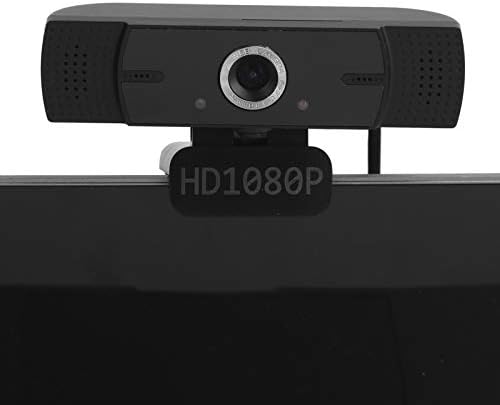 מצלמת אינטרנט, מצלמת רשת Black HD עם כיסוי עדשות לסטרימינג להקלטת מחשב כנס מקוון למשחקים