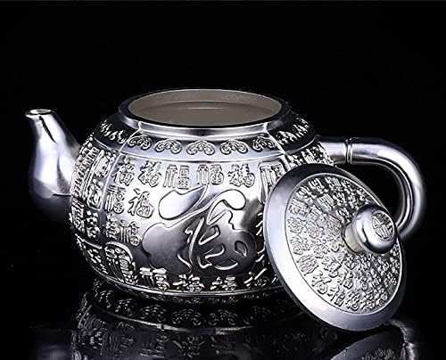 סט כוס קפה/כוס תה של DINQ בן 6 חלקים, קומקום עם כסף מוזהב בעבודת יד, מגש תה, כוס תה, משפחה, תה