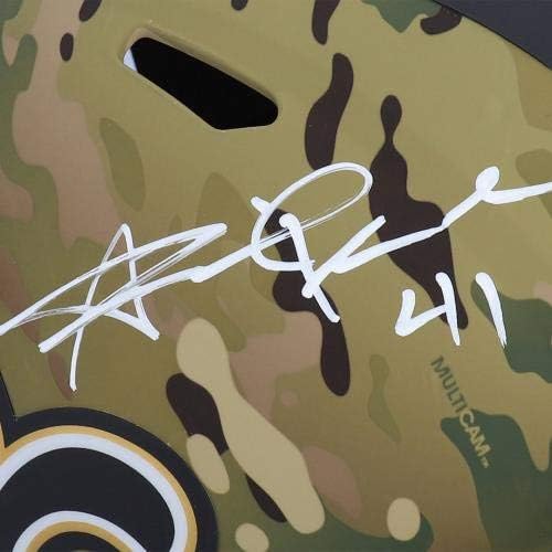 אלווין קמארה ניו אורלינס סיינטס חתם על רידל קאמו, העתק של קסדות עם חתימות