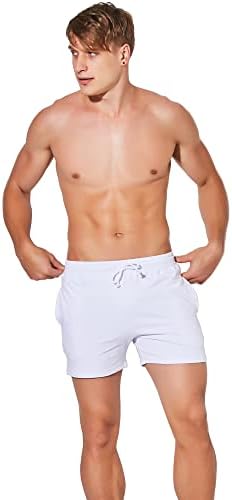 מכנסי פיג'מה של אסלימן לגברים מקצרים אימון כושר זיעה אימון מכנסיים קצרים אתלטים
