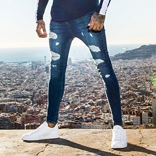 מכנסי ג'ינס רזים של Maiyifu-gj, ג'ינס רזה וכושר לגברים, מכנסי עיפרון מחודדים במצוקה, מכנסי ג'ין משקל