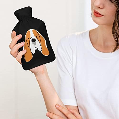 בקבוק מים חמים כלב באסט עם כיסוי רך שקית מים חמים לרגליים ידניות כתף צוואר חמה יותר