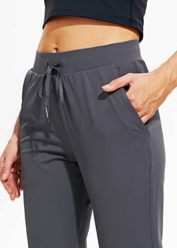 מכנסי רץ לנשים של ליבין מכנסי טרנינג משקל קל עם כיסים מכנסיים מזדמנים מחודדים לאתלטיים לאימון, טרקלין