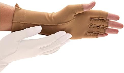 איזוטונר נשים וגברים דלקת מפרקים דחיסת כפפות הקלה על כאב שגרון לתמיכה במפרקים עם עיצוב אצבעות פתוח/מלא