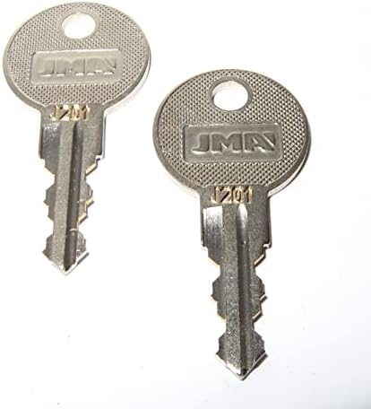 2 מפתחות לתיבת כלים בנויה טובה יותר סדרת קוד מפתח J201 דרך מספר J220 חרוט בחזית המפתחות כסף