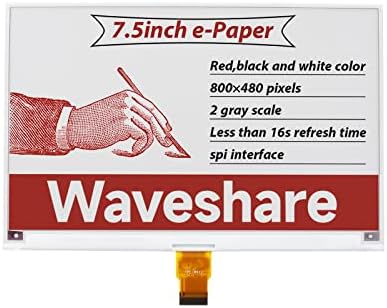 WaveShare 7.5 אינץ 'נייר אלקטרוני E-In-DICK תצוגה גולמית תואמת לפטל PI 4B/3B+/3B/2B/B+/A+/ZERO/ZERO