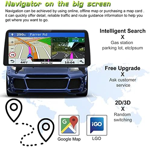 רכב 12.3 אינץ 'GPS Navigator Auto Stereo מסך מגע Blu-ray עבור BMW x5 x6 E70 E71 עם מערכת idrive שמור Carplay