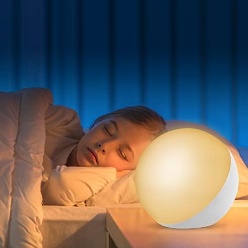 מנורת לילה, חיישן מגע מנורות ליד המיטה, ניתן לעמעום אור לבן חם ושינוי צבע לחדרי שינה, חדר ילדים לתינוק,