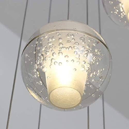 Qulaco 6 אורות מנורת תקרה מודרנית LED תאורת תליון גביש למטבח לונג איילנד גופי תאורה נברשת כרום
