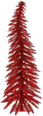 ויקרמן 30 עץ חג המולד מלאכותי אדום גחמני עם 35 אורות אדומים
