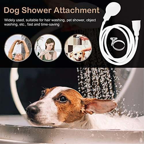 קבילוק כיור ברז מקלחת ראש כלב מקלחת מרסס קובץ מצורף לחיות מחמד מקלחת ראש עם צינור להדק מהדק אמבטיה
