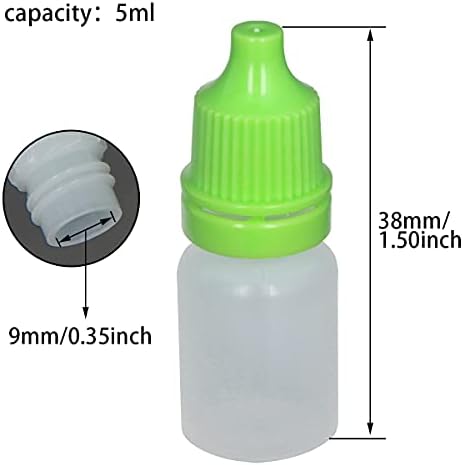 5 מיליליטר פלסטיק טפטפת בקבוקי ריק סחיט עין נוזל טפטפת בקבוקים עם כובעי 50 יחידות