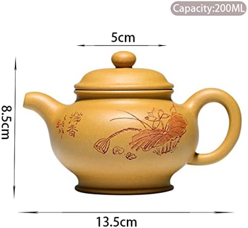 קומקום תה סגול חרס קומקומי עפרות בוץ תה תה תה סיני זישה סט מתנות 200 מל
