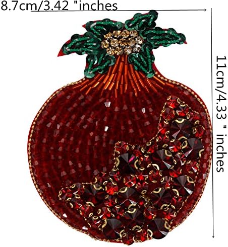 פירות ריינסטון בעבודת יד טלאי נצנצים חרוזים תופרים על גבי גביש תאי לבוש אביזרים P2022620A