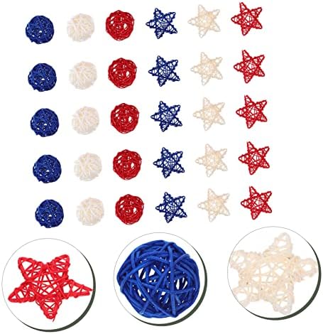 יום העצמאות של יום עצמאות טאקרו כוכב עיצוב קישוט אדום קישוט שולחן דקור של 30 יחידות כוכב לבן וכחול יום
