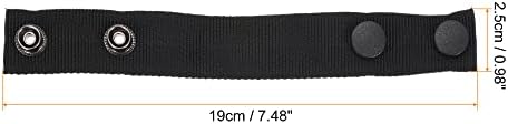 שומר חגורת פטיקיל, מחזיק לולאת רשת ניילון של 6 יחידות עם מצליפים כפולים לתיקון אבטחת חגורה, שחור