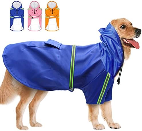 מעיל מעיל כלבים של Ttndstore מעיל גשם כלב גדול מעיל גשם מחמד מחמד לכלבים פיטבול גולדן רטריבר לברדור כלב בגדי כלב