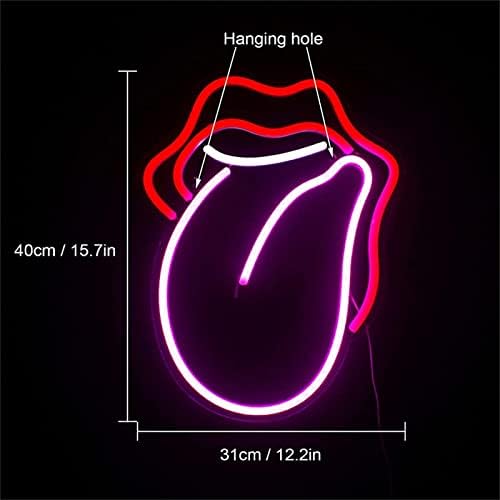 DVTEL להבה סקסית שפתיים אדומות LED LED NEON SIGN LED דוגמנות אור אותיות זוהרות שלט לוח אקרילי