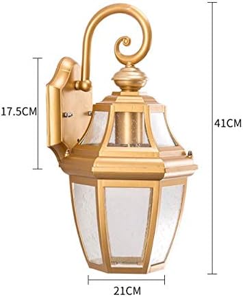 SJYDQ מנורה קיר חיצונית בסגנון אירופאי אטום מים מנורת גינה וילה קיר חיצוני קיר מנורה קיר מנורת קיר מנורת