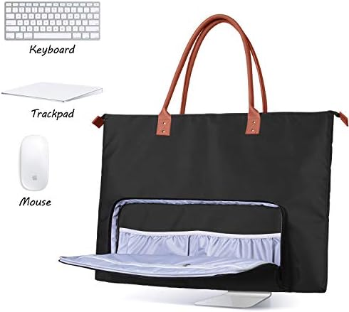 קורמיו נשיאת תיק תואם עם אפל 27 איימק מחשב שולחני, נסיעות תיק מגן כתף מקרה עם עור מפוצל ידית תואם