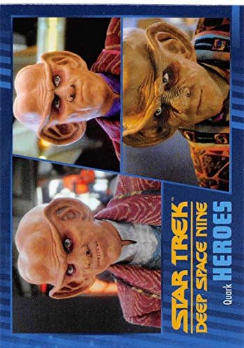2018 Rittenhouse Trek Trek Deep Space תשעה גיבורים/נבלים 8 כרטיס מסחר בקווארק במצב גולמי