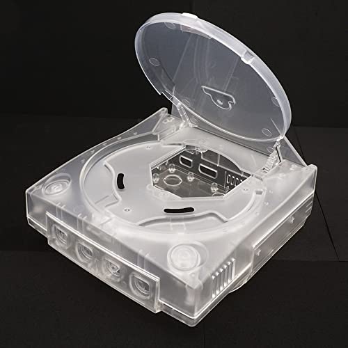 מארז פגז פלסטיק להחלפת לימניבס לתיבות קונסולת רטרו של Dreamcast, לבן שקוף