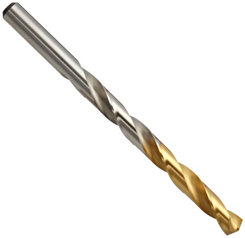 פלדה במהירות גבוהה מקדח זהב-עמ', גימור פח, שוק ישר, ספירלה איטית, 135 מעלות, 56 גודל, 5/128 קוטר