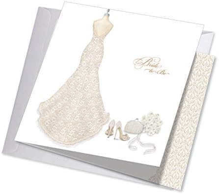 נובלוורקס-כלה לעתיד ג ' מבו כרטיס ברכה רווקות עם מעטפה-שמלת כלה אלגנטית, כרטיס אירוסין לחתונה 5060