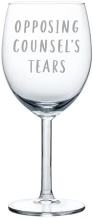 מיפ יין זכוכית גביע מנוגדים יועץ של דמעות מצחיק עורך דין עורך דין חוק בוגר מתנה