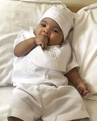 אסטמיקו תינוקות תינוק ילד של הילדה של הטבלה טבילת תלבושות רקום צלב סינר