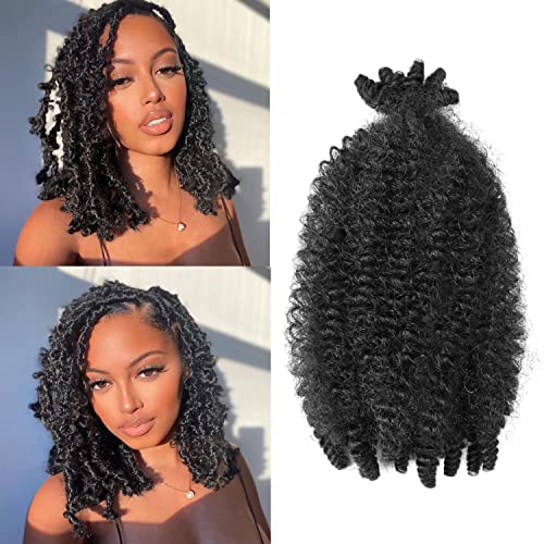 1 חבילה קפיצי האפרו פיתולים סרוגה שיער לנשים שחורות 10 אינץ מראש מופרד מארלי טוויסט קולעת שיער עבור