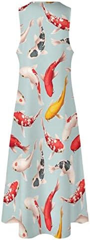 באיקוטואן יפה קוי דגי נשים של קרסול שמלה ארוך חוף שמלה קיצית מקסי שרוולים מקרית
