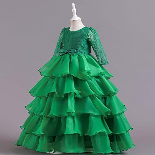 שמלות נסיכה של בנות שמלות נסיכה רשמיות למסיבת חג מולד תחרה שמלת כדורי רשת אירועים מיוחדים שמלת עוגת