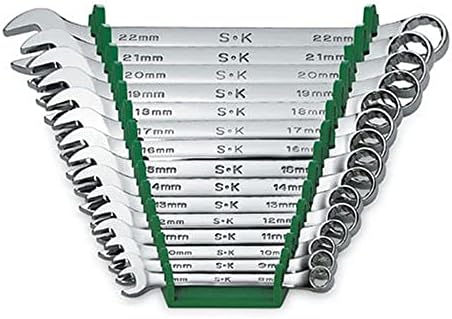 SK כלים מקצועיים 86265 15 חלקים עם 12 נקודות סטרימיות רגילות סטנדרטיות משולבות-גימור Superkrome, סט של 15 ברגים