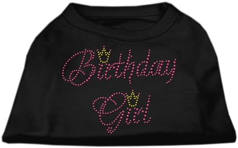 מוצרי חיות מחמד של מיראז ', נערת יום הולדת בגודל 10 אינץ', חולצת הדפס ריינסטון לחיות מחמד, קטנות,