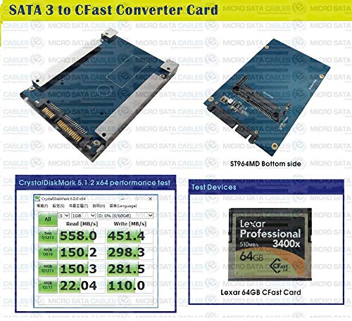 כבלי מיקרו סאטה - מתאם CFASF עד SATA עם דיור SSD בגודל 2.5 אינץ '