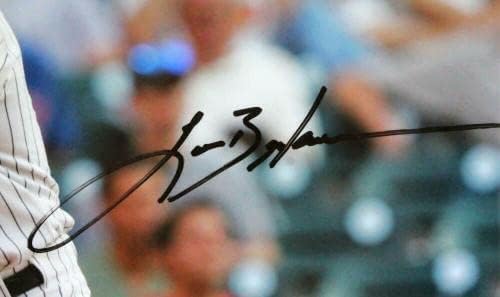 לאנס ברקמן חתימה 16x20 HM Batting Photo- Tristar מאומת *שחור - תמונות MLB עם חתימה