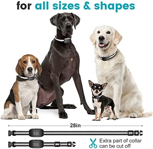 צווארון קליפת כלבים, צווארון קליפות עם רגישות מתכווננת לכלבים קטנים בינוניים גדולים, צווארון קליפות חכם