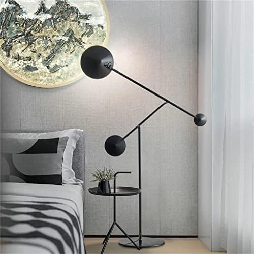 Ylyajy מנורת רצפת אמנות שחורה פשוטה סלון פשוט ספת רצפה מנורת חדר שינה נורדי מנורת שולחן אנכית