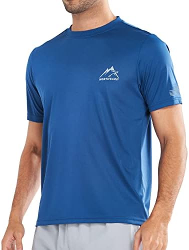 חולצות הגנה מפני השמש של הגברים הצפוניים SPF UV דיג חולצות שרוול קצר שחייה שחייה שומר UPF 50+ יבש מהיר