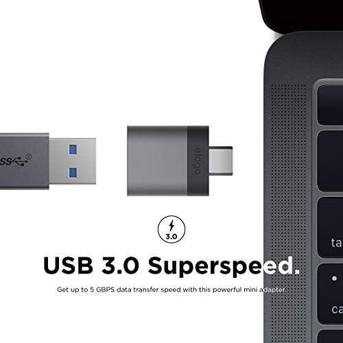Elago Mini Aluminum USB-C ל- USB 3.0 מתאם מיני נקבה עבור MacBook Pro 2018/2017, MacBook Air 2018