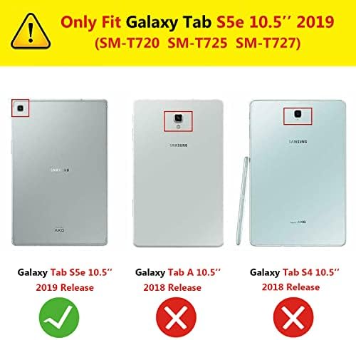 מקרה עבור Samsung Galaxy Tab S5E 10.5 אינץ '2019 - 360 מעלות סיבוב עמדת עמד
