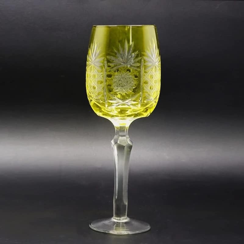 Eyhlkm גזע צהוב כוס יין כוס יד בעבודת יד מרטיני קוקטייל שמפניה