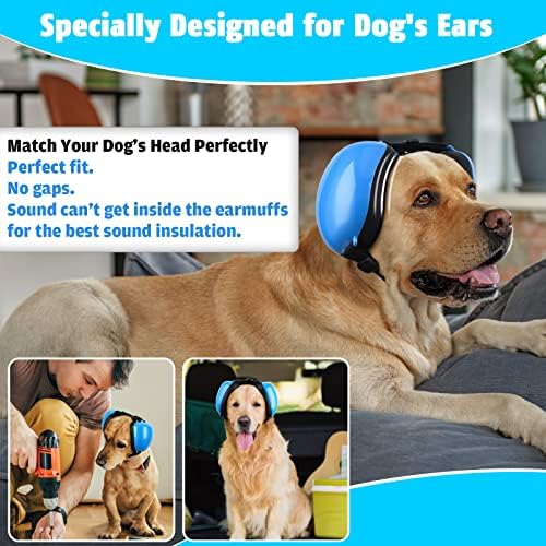 Famikako Dog אוזניים ציפויים להגנה מפני רעש, אוזניות מבטלות רעש לכלבים, אוזניים של כלבים של 25dB NRR, תקעי אוזניים