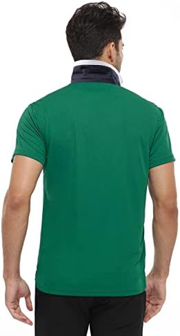 חולצות פולו לגברים שרוול ארוך חולצת גולף עם כיס עד 50 + כושר יבש לחות הפתילה